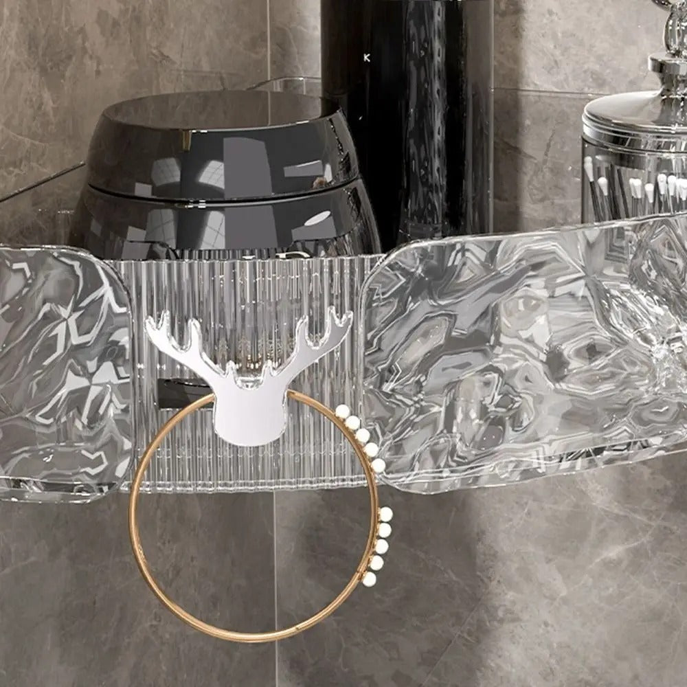Acrylic Self-Adhesive Bathroom Corner Shelf