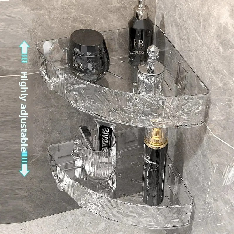 Acrylic Self-Adhesive Bathroom Corner Shelf