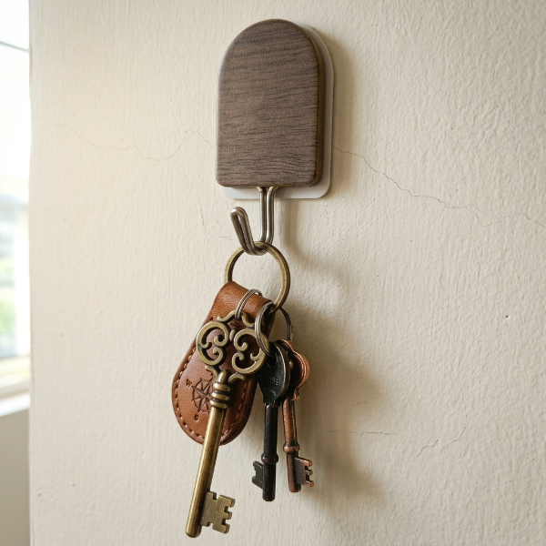 9 Pcs Set Wooden Self-Adhesive Wall Hook