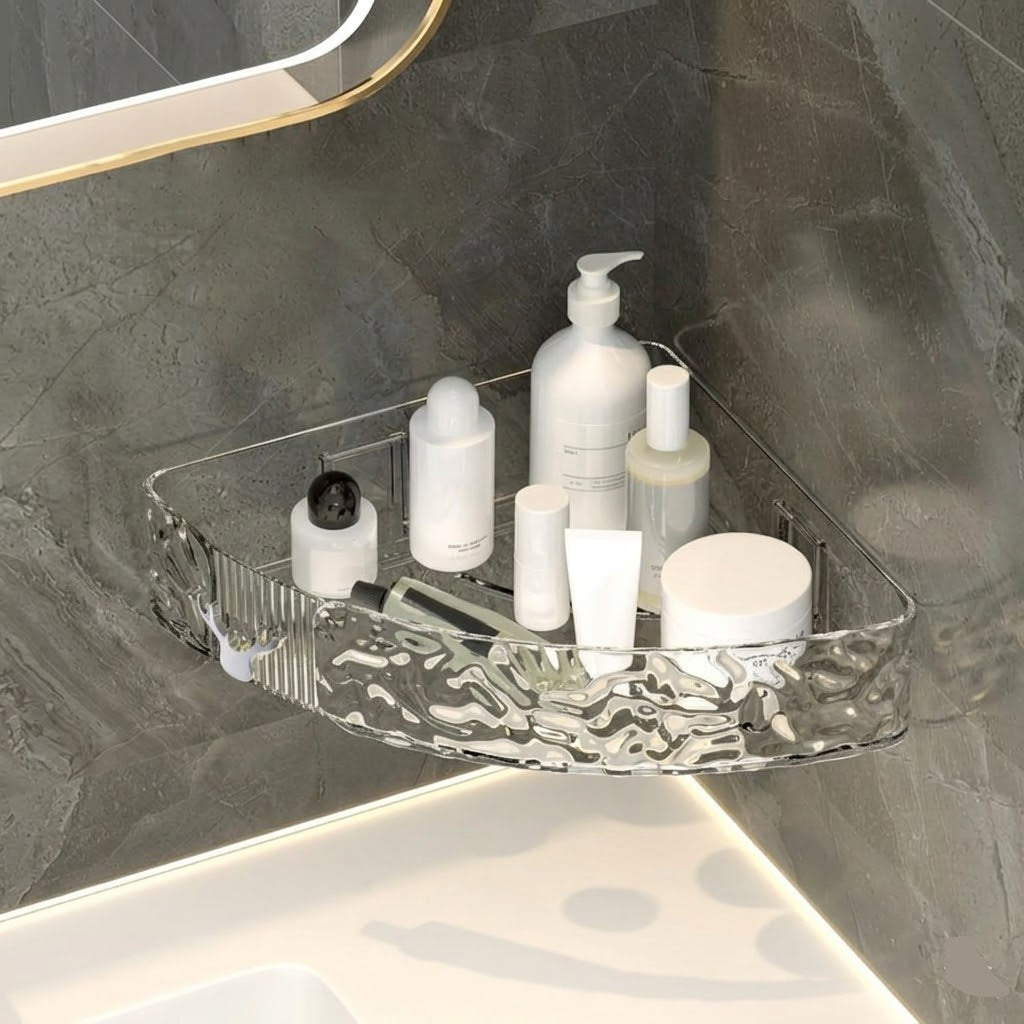 Acrylic Self-Adhesive Bathroom Corner Shelf