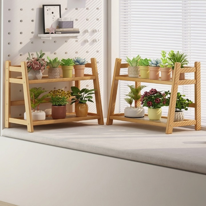 2 Layer Multi-Purpose Wooden Organizer Shelf