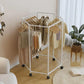 360 Rotating Hexagon Cloth Drying Rack with Wheel