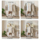360 Rotating Hexagon Cloth Drying Rack with Wheel