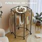 360 Rotating Hexagon Cloth Drying Rack with Wheel