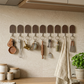 9 Pcs Set Wooden Self-Adhesive Wall Hook
